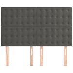 Casa si Gradina - Mobilier - Paturi si accesorii - Accesorii paturi - Tablii de pat, 4 buc, gri inchis, 72x5x78/88 cm, catifea - Infinity.ro