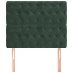 Casa si Gradina - Mobilier - Paturi si accesorii - Accesorii paturi - Tablii de pat, 2 buc, verde inchis, 90x7x78/88 cm, catifea, model înalt, mărime 90 cm - Infinity.ro