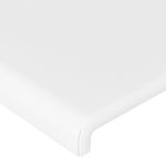 Casa si Gradina - Mobilier - Paturi si accesorii - Accesorii paturi - Tablie de pat cu aripioare, alb, 83x16x118/128 cm, piele eco - Infinity.ro