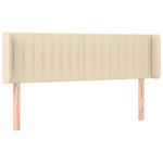 Casa si Gradina - Mobilier - Paturi si accesorii - Accesorii paturi - Tablie de pat cu aripioare crem 147x16x78/88 cm textil - Infinity.ro