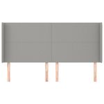 Casa si Gradina - Mobilier - Paturi si accesorii - Accesorii paturi - Tablie de pat cu aripioare gri deschis 163x16x118/128 cm textil - Infinity.ro