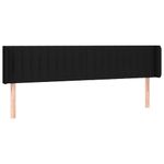 Casa si Gradina - Mobilier - Paturi si accesorii - Accesorii paturi - Tablie de pat cu aripioare negru 163x16x78/88 cm textil - Infinity.ro