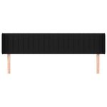 Casa si Gradina - Mobilier - Paturi si accesorii - Accesorii paturi - Tablie de pat cu aripioare negru 163x16x78/88 cm textil - Infinity.ro