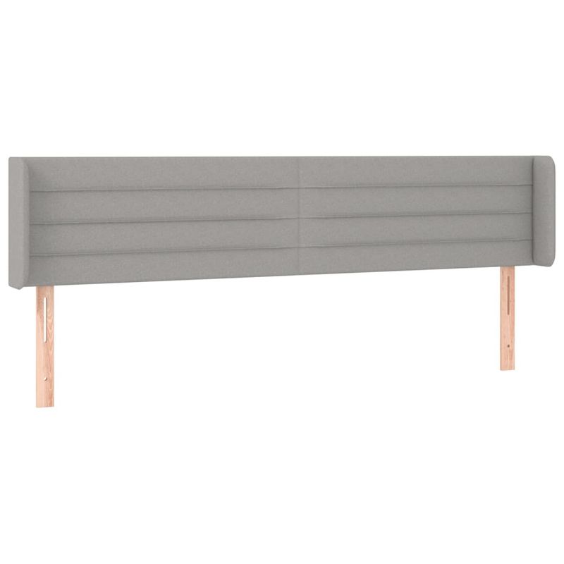 Casa si Gradina - Mobilier - Paturi si accesorii - Accesorii paturi - Tablie de pat cu LED, gri deschis, 183x16x78/88 cm, textil - Infinity.ro