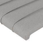 Casa si Gradina - Mobilier - Paturi si accesorii - Accesorii paturi - Tablie de pat cu LED, gri deschis, 183x16x78/88 cm, textil - Infinity.ro