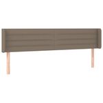 Casa si Gradina - Mobilier - Paturi si accesorii - Accesorii paturi - Tablie de pat cu LED, gri taupe, 203x16x78/88 cm, textil - Infinity.ro