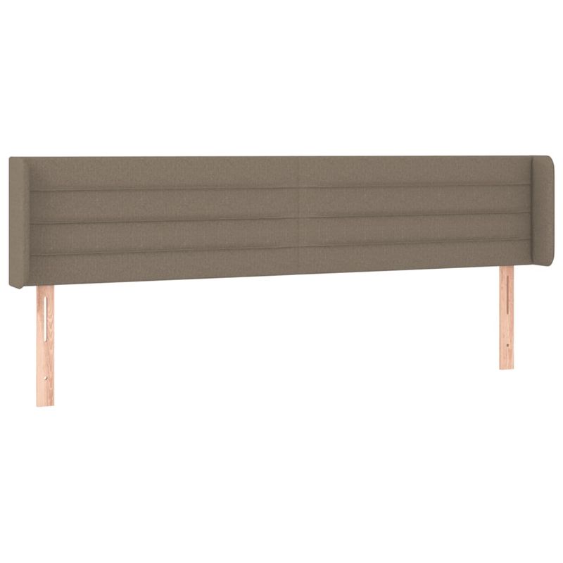 Casa si Gradina - Mobilier - Paturi si accesorii - Accesorii paturi - Tablie de pat cu LED, gri taupe, 203x16x78/88 cm, textil - Infinity.ro