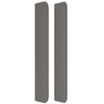 Casa si Gradina - Mobilier - Paturi si accesorii - Accesorii paturi - Tablie de pat cu aripioare, gri , 93x16x118/128 cm, piele eco - Infinity.ro