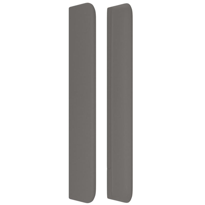 Casa si Gradina - Mobilier - Paturi si accesorii - Accesorii paturi - Tablie de pat cu aripioare, gri , 93x16x118/128 cm, piele eco - Infinity.ro