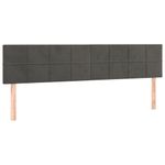 Casa si Gradina - Mobilier - Paturi si accesorii - Accesorii paturi - Tablie de pat cu LED, gri inchis, 180x5x78/88 cm, catifea - Infinity.ro