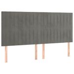 Casa si Gradina - Mobilier - Paturi si accesorii - Accesorii paturi - Tablie de pat cu LED, gri deschis, 160x5x118/128 cm, catifea - Infinity.ro