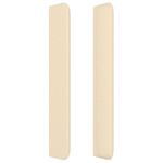 Casa si Gradina - Mobilier - Paturi si accesorii - Accesorii paturi - Tablie de pat cu aripioare, crem, 147x16x118/128 cm, textil - Infinity.ro