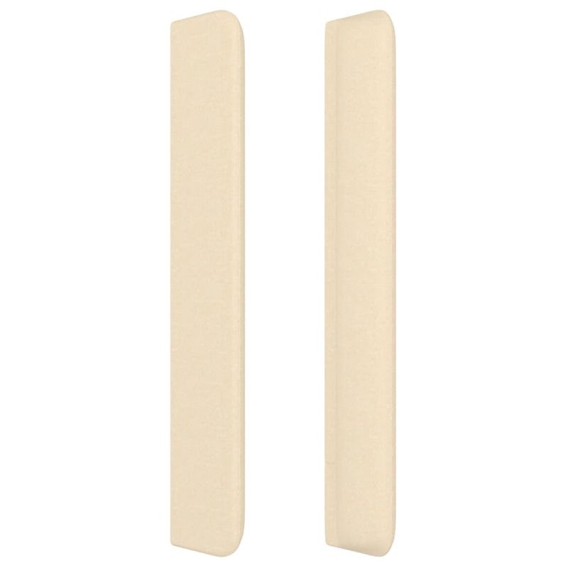 Casa si Gradina - Mobilier - Paturi si accesorii - Accesorii paturi - Tablie de pat cu aripioare, crem, 147x16x118/128 cm, textil - Infinity.ro