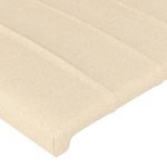 Casa si Gradina - Mobilier - Paturi si accesorii - Accesorii paturi - Tablie de pat cu aripioare, crem, 147x16x118/128 cm, textil - Infinity.ro