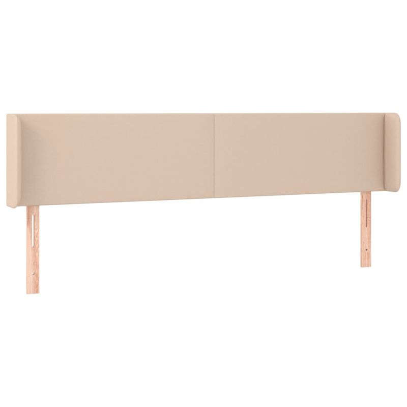 Casa si Gradina - Mobilier - Paturi si accesorii - Accesorii paturi - Tablie de pat cu LED cappuccino 183x16x78/88 cm piele ecologica - Infinity.ro