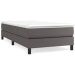Casa si Gradina - Mobilier - Paturi si accesorii - Paturi - Cadru de pat, gri, 90x200 cm, piele ecologica - Infinity.ro