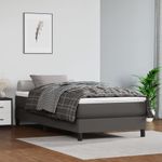 Casa si Gradina - Mobilier - Paturi si accesorii - Paturi - Cadru de pat, gri, 90x200 cm, piele ecologica - Infinity.ro