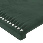 Casa si Gradina - Mobilier - Paturi si accesorii - Accesorii paturi - Tablie de pat cu LED, verde inchis, 93x16x118/128cm, catifea - Infinity.ro