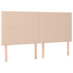 Casa si Gradina - Mobilier - Paturi si accesorii - Accesorii paturi - Tablie de pat cu LED, cappuccino, 180x5x118/128 cm, piele eco - Infinity.ro