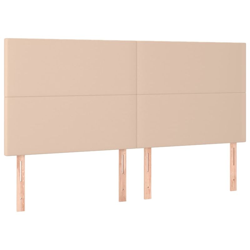 Casa si Gradina - Mobilier - Paturi si accesorii - Accesorii paturi - Tablie de pat cu LED, cappuccino, 180x5x118/128 cm, piele eco - Infinity.ro