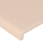 Casa si Gradina - Mobilier - Paturi si accesorii - Accesorii paturi - Tablie de pat cu LED, cappuccino, 180x5x118/128 cm, piele eco - Infinity.ro