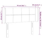 Casa si Gradina - Mobilier - Paturi si accesorii - Accesorii paturi - Tablie de pat cu LED, albastru inchis, 93x16x78/88 cm, catifea - Infinity.ro