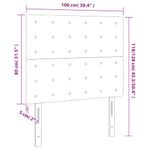 Casa si Gradina - Mobilier - Paturi si accesorii - Accesorii paturi - Tablie de pat cu LED, negru, 100x5x118/128 cm, textil - Infinity.ro