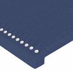 Casa si Gradina - Mobilier - Paturi si accesorii - Accesorii paturi - Tablie de pat cu LED, albastru, 93x16x118/128 cm, textil - Infinity.ro