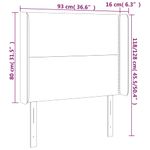 Casa si Gradina - Mobilier - Paturi si accesorii - Accesorii paturi - Tablie de pat cu LED, albastru, 93x16x118/128 cm, textil - Infinity.ro