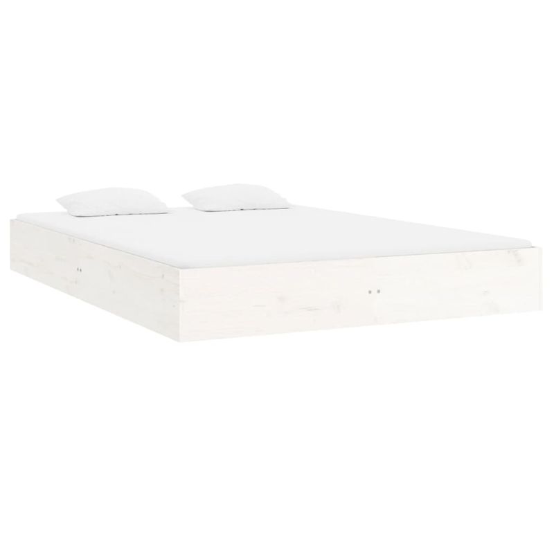 Casa si Gradina - Mobilier - Paturi si accesorii - Paturi - Cadru de pat, alb, 200x200 cm, lemn masiv - Infinity.ro