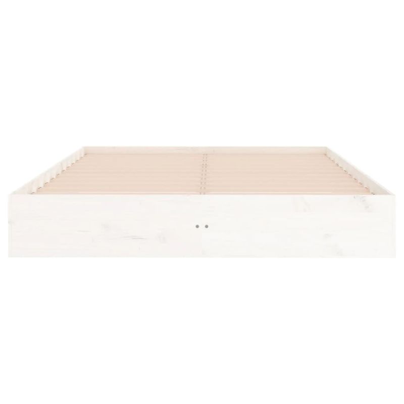 Casa si Gradina - Mobilier - Paturi si accesorii - Paturi - Cadru de pat, alb, 200x200 cm, lemn masiv - Infinity.ro
