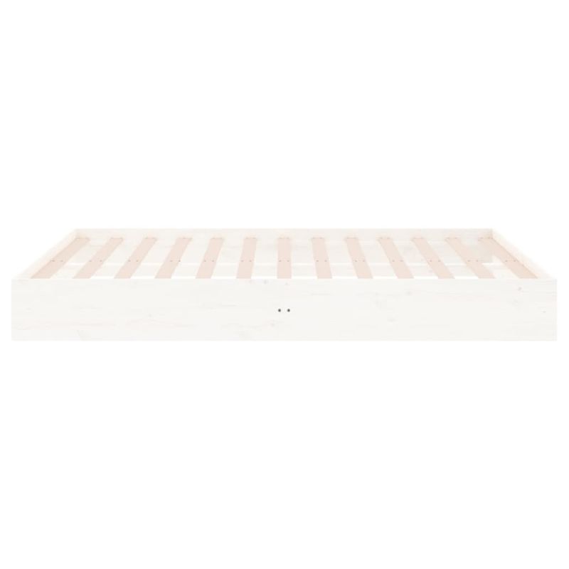 Casa si Gradina - Mobilier - Paturi si accesorii - Paturi - Cadru de pat, alb, 200x200 cm, lemn masiv - Infinity.ro