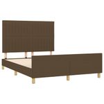 Casa si Gradina - Mobilier - Paturi si accesorii - Paturi - Cadru de pat cu tablie, maro inchis, 140x200 cm, textil - Infinity.ro
