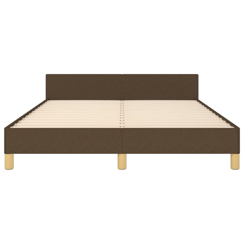 Casa si Gradina - Mobilier - Paturi si accesorii - Paturi - Cadru de pat cu tablie, maro inchis, 140x200 cm, textil - Infinity.ro