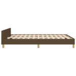 Casa si Gradina - Mobilier - Paturi si accesorii - Paturi - Cadru de pat cu tablie, maro inchis, 140x200 cm, textil - Infinity.ro