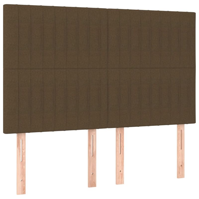 Casa si Gradina - Mobilier - Paturi si accesorii - Paturi - Cadru de pat cu tablie, maro inchis, 140x200 cm, textil - Infinity.ro
