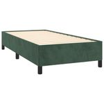 Casa si Gradina - Mobilier - Paturi si accesorii - Paturi - Pat box spring cu saltea, verde inchis, 90x200 cm, catifea - Infinity.ro