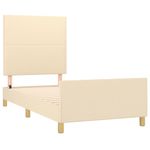 Casa si Gradina - Mobilier - Paturi si accesorii - Paturi - Cadru de pat cu tablie, crem, 80x200 cm, textil - Infinity.ro