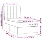 Casa si Gradina - Mobilier - Paturi si accesorii - Paturi - Pat box spring cu saltea, verde inchis, 90x200 cm, catifea - Infinity.ro