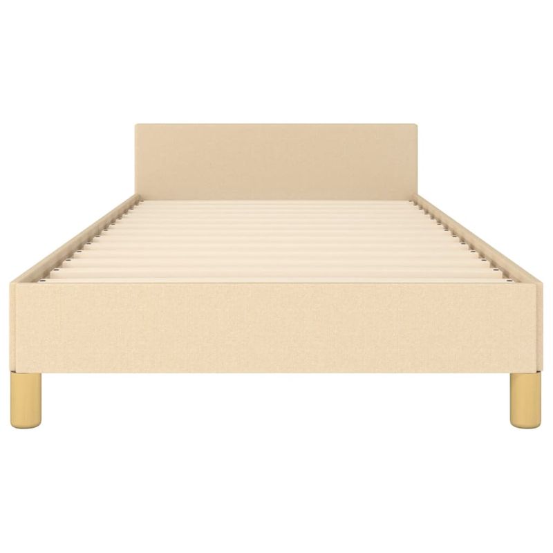 Casa si Gradina - Mobilier - Paturi si accesorii - Paturi - Cadru de pat cu tablie, crem, 80x200 cm, textil - Infinity.ro