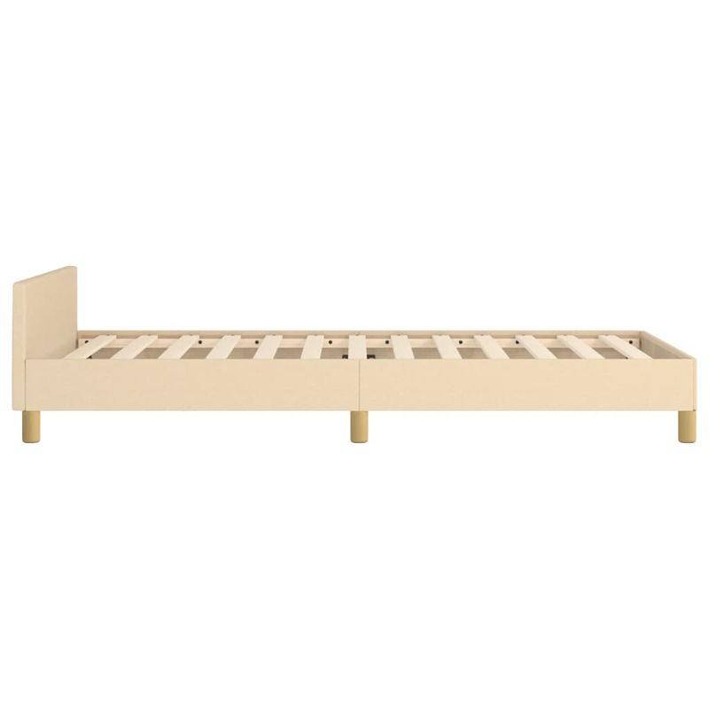 Casa si Gradina - Mobilier - Paturi si accesorii - Paturi - Cadru de pat cu tablie, crem, 80x200 cm, textil - Infinity.ro