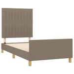 Casa si Gradina - Mobilier - Paturi si accesorii - Paturi - Cadru de pat cu tablie, gri taupe, 90x200 cm, textil - Infinity.ro