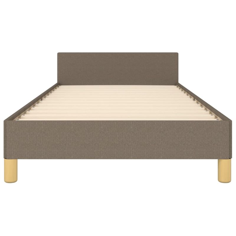 Casa si Gradina - Mobilier - Paturi si accesorii - Paturi - Cadru de pat cu tablie, gri taupe, 90x200 cm, textil - Infinity.ro