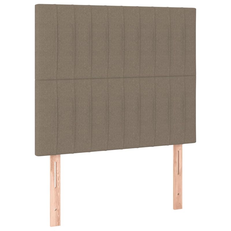 Casa si Gradina - Mobilier - Paturi si accesorii - Paturi - Cadru de pat cu tablie, gri taupe, 90x200 cm, textil - Infinity.ro