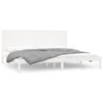Casa si Gradina - Mobilier - Paturi si accesorii - Paturi - Cadru de pat Super King, alb, 180x200 cm, lemn masiv - Infinity.ro