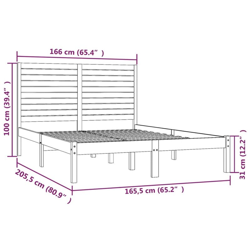 Casa si Gradina - Mobilier - Paturi si accesorii - Paturi - Cadru de pat, 160x200 cm, lemn masiv - Infinity.ro