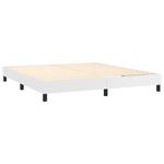 Casa si Gradina - Mobilier - Paturi si accesorii - Paturi - Pat box spring cu saltea, alb, 180x200 cm, piele ecologica - Infinity.ro