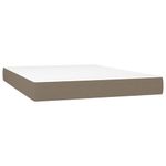 Casa si Gradina - Mobilier - Paturi si accesorii - Paturi - Pat cu arcuri, saltea si LED, gri taupe, 140x190 cm, textil - Infinity.ro