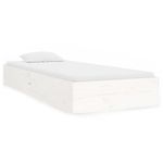 Casa si Gradina - Mobilier - Paturi si accesorii - Paturi - Cadru de pat single, alb, 90x190 cm, lemn masiv - Infinity.ro