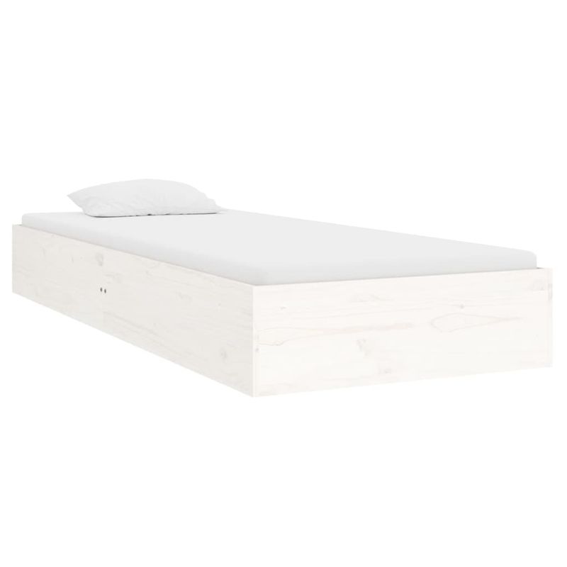 Casa si Gradina - Mobilier - Paturi si accesorii - Paturi - Cadru de pat single, alb, 90x190 cm, lemn masiv - Infinity.ro